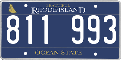 RI license plate 811993