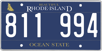RI license plate 811994