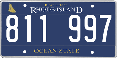 RI license plate 811997