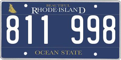 RI license plate 811998