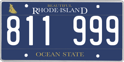 RI license plate 811999