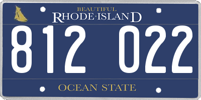 RI license plate 812022
