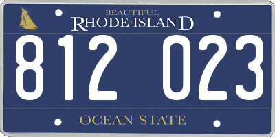 RI license plate 812023