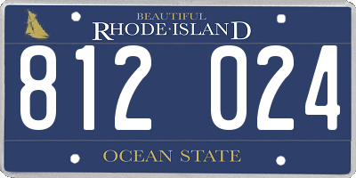 RI license plate 812024