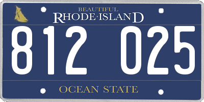 RI license plate 812025