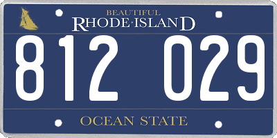 RI license plate 812029