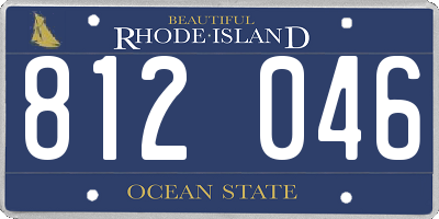 RI license plate 812046