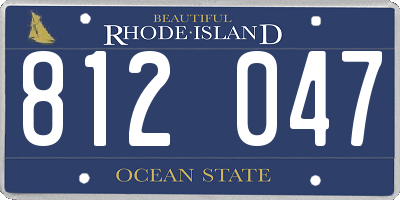 RI license plate 812047