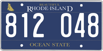 RI license plate 812048