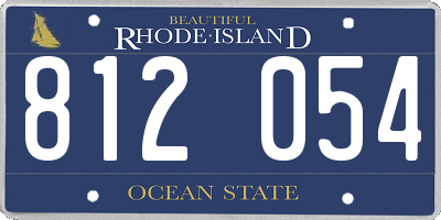 RI license plate 812054