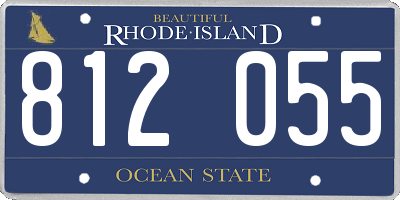 RI license plate 812055