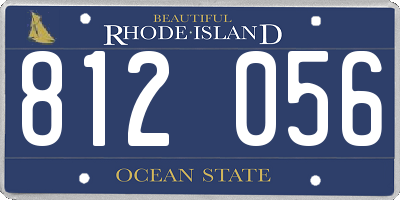 RI license plate 812056