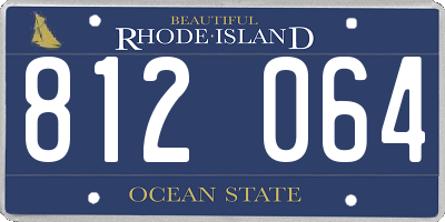 RI license plate 812064