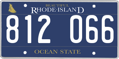 RI license plate 812066