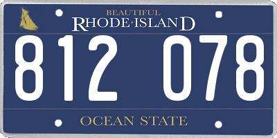RI license plate 812078