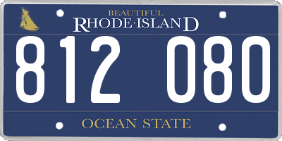 RI license plate 812080