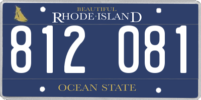 RI license plate 812081