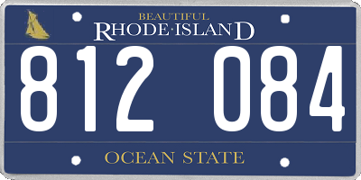 RI license plate 812084