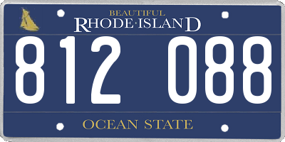 RI license plate 812088