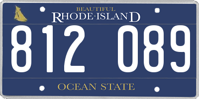 RI license plate 812089