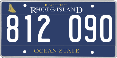 RI license plate 812090