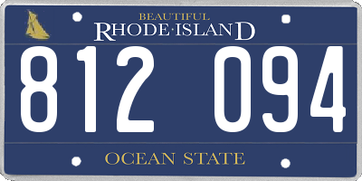 RI license plate 812094
