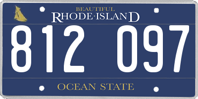 RI license plate 812097