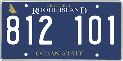 RI license plate 812101