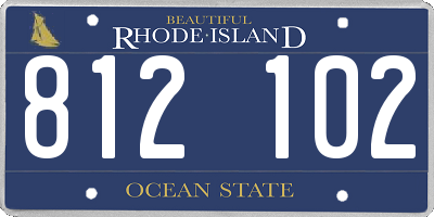 RI license plate 812102