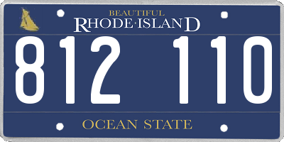 RI license plate 812110