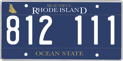 RI license plate 812111
