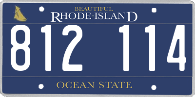 RI license plate 812114