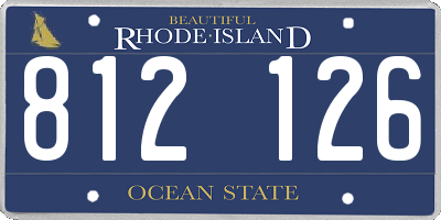 RI license plate 812126