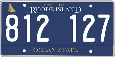 RI license plate 812127