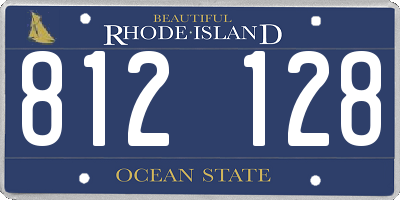 RI license plate 812128