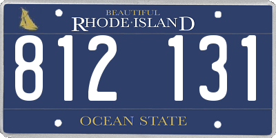 RI license plate 812131