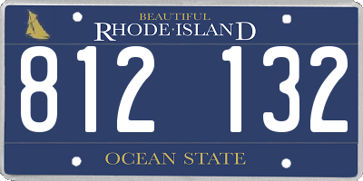 RI license plate 812132