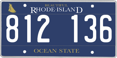 RI license plate 812136