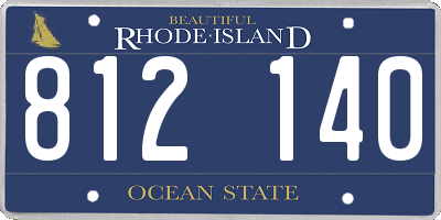 RI license plate 812140