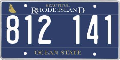 RI license plate 812141