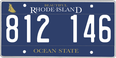RI license plate 812146