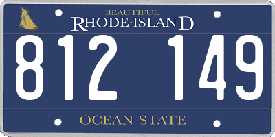 RI license plate 812149