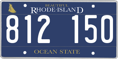 RI license plate 812150