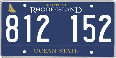 RI license plate 812152