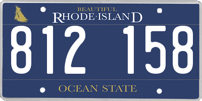 RI license plate 812158