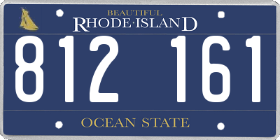 RI license plate 812161