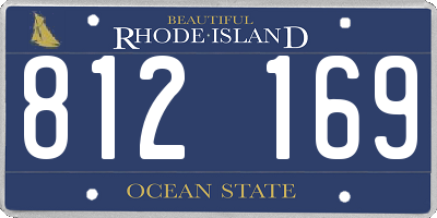 RI license plate 812169