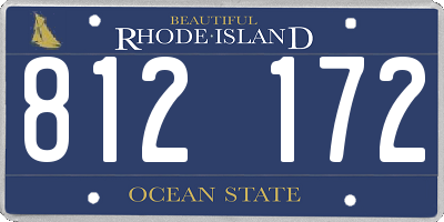 RI license plate 812172