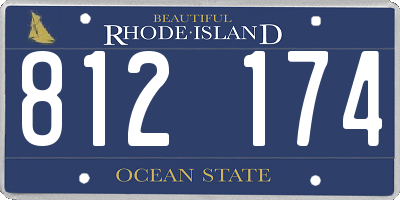 RI license plate 812174