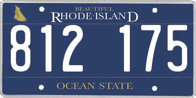 RI license plate 812175
